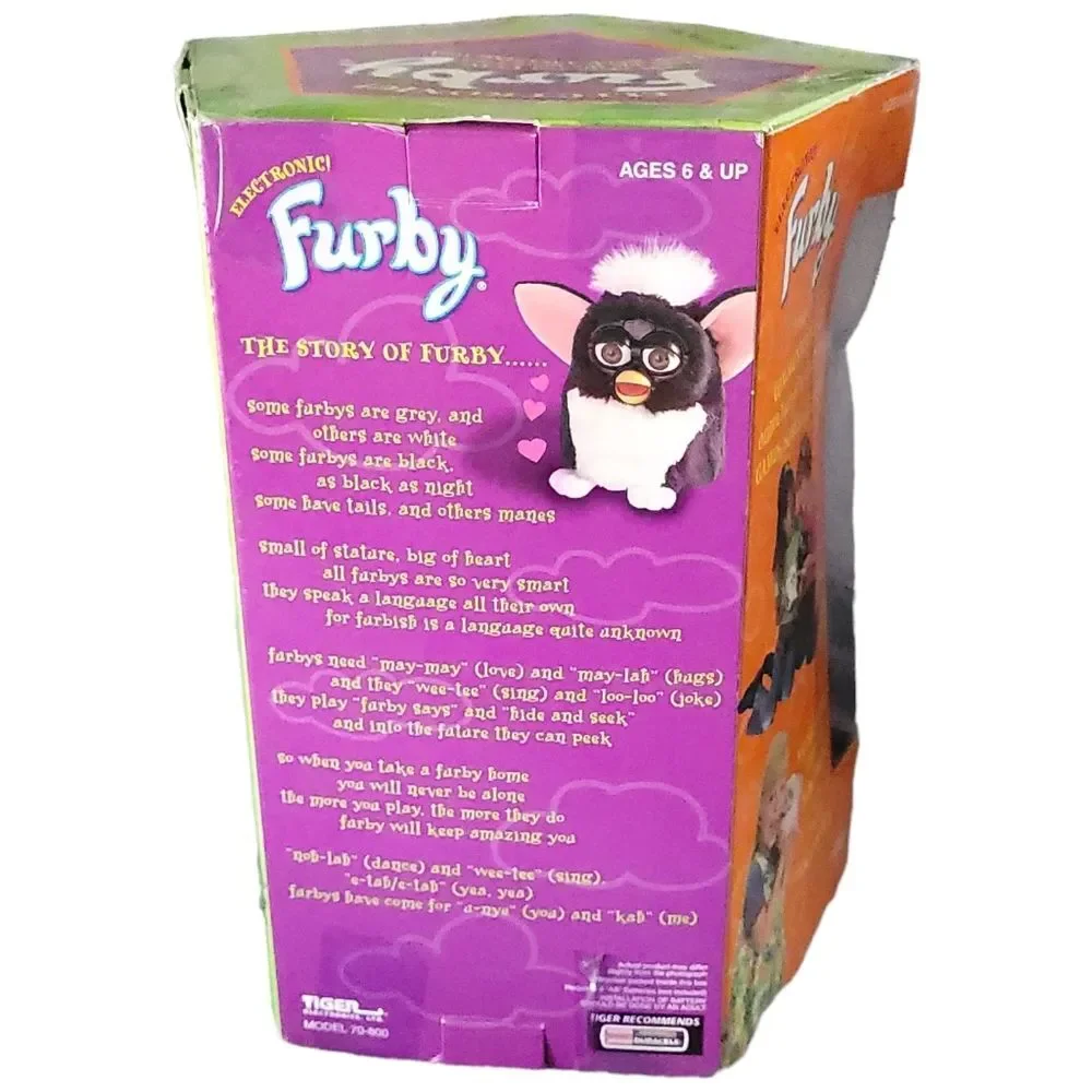 1999 Furby Lady Bug Red And Black Dots Tiger Interactive Furby In Box Blue Gray